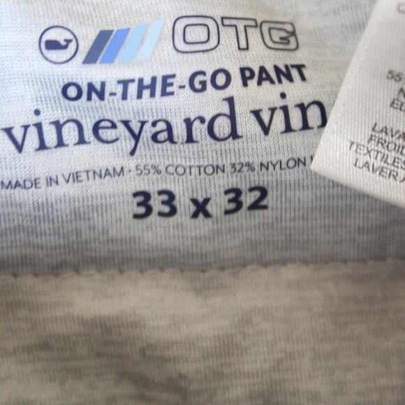 Vineyard Vines OTG On the Go Pants Mens 33 x 32 Khaki Slim Fit Travel Chinos - Picture 4 of 7